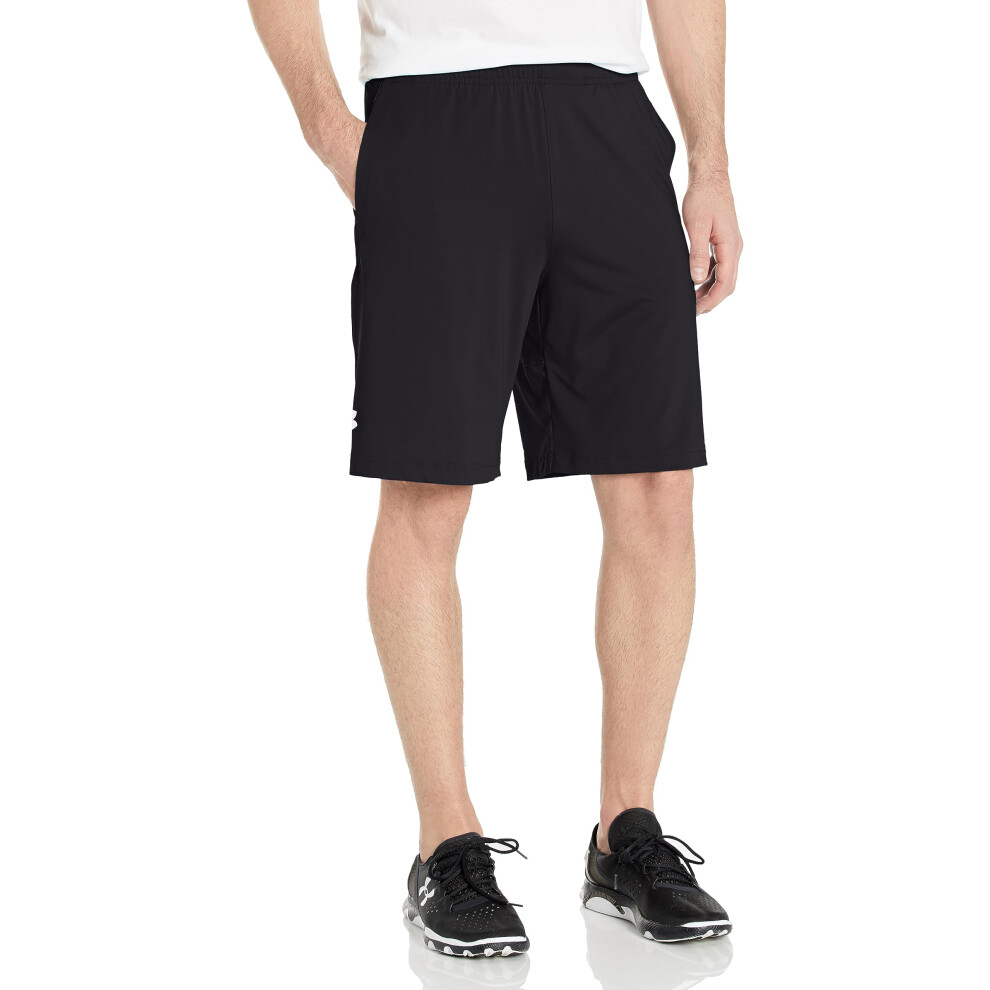 Under Armour mens Raid 2.0 Wokout Gym Shorts   Black (001)/White   Lar