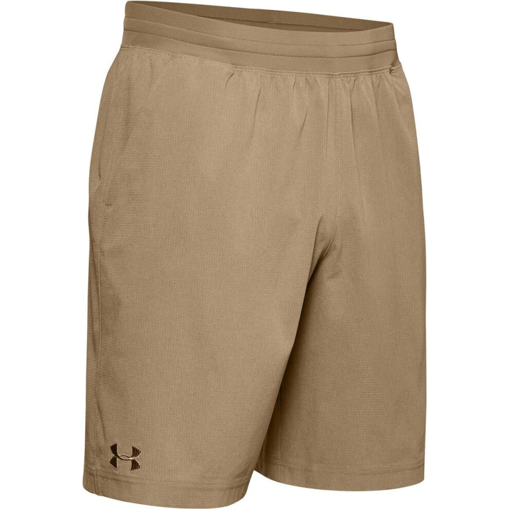 Under Armour Mens Motivator Vented Coach's Short Camel Large