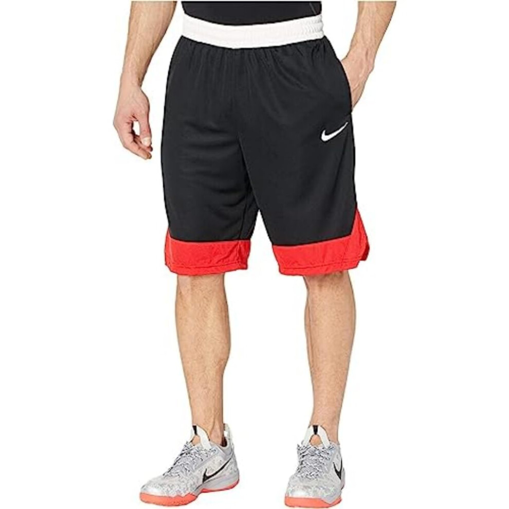 Nike Men's Dry Icon Short  Black/University Red/(White)  Medium