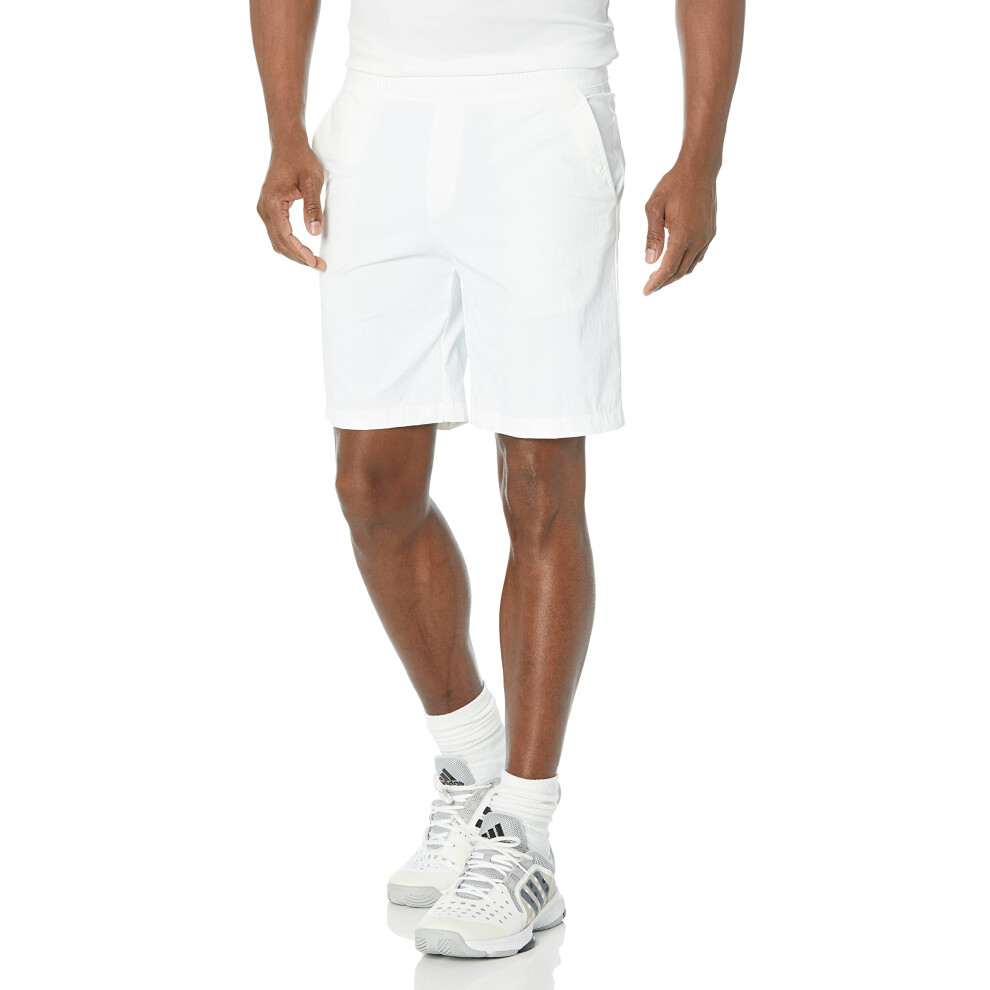 adidas Men's Ripstop 9 Inch Golf Shorts  White  Medium