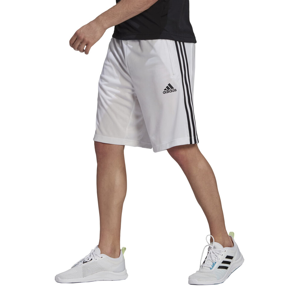 adidas mens Designed to Move 3-Stripes Short White/Black 3X-Large