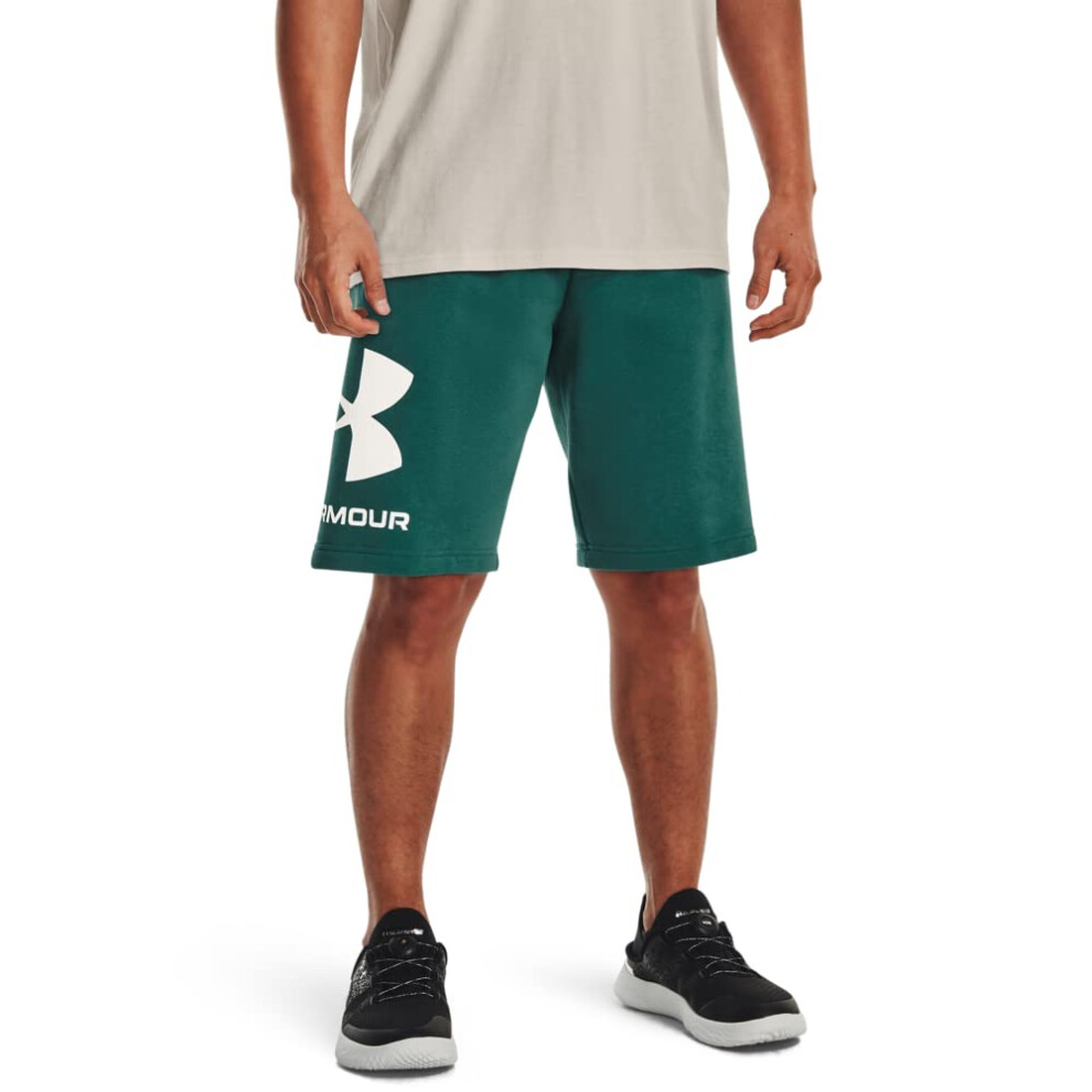 Under Armour Mens Rival Fleece Big Logo Shorts  (722) Coastal Teal / /