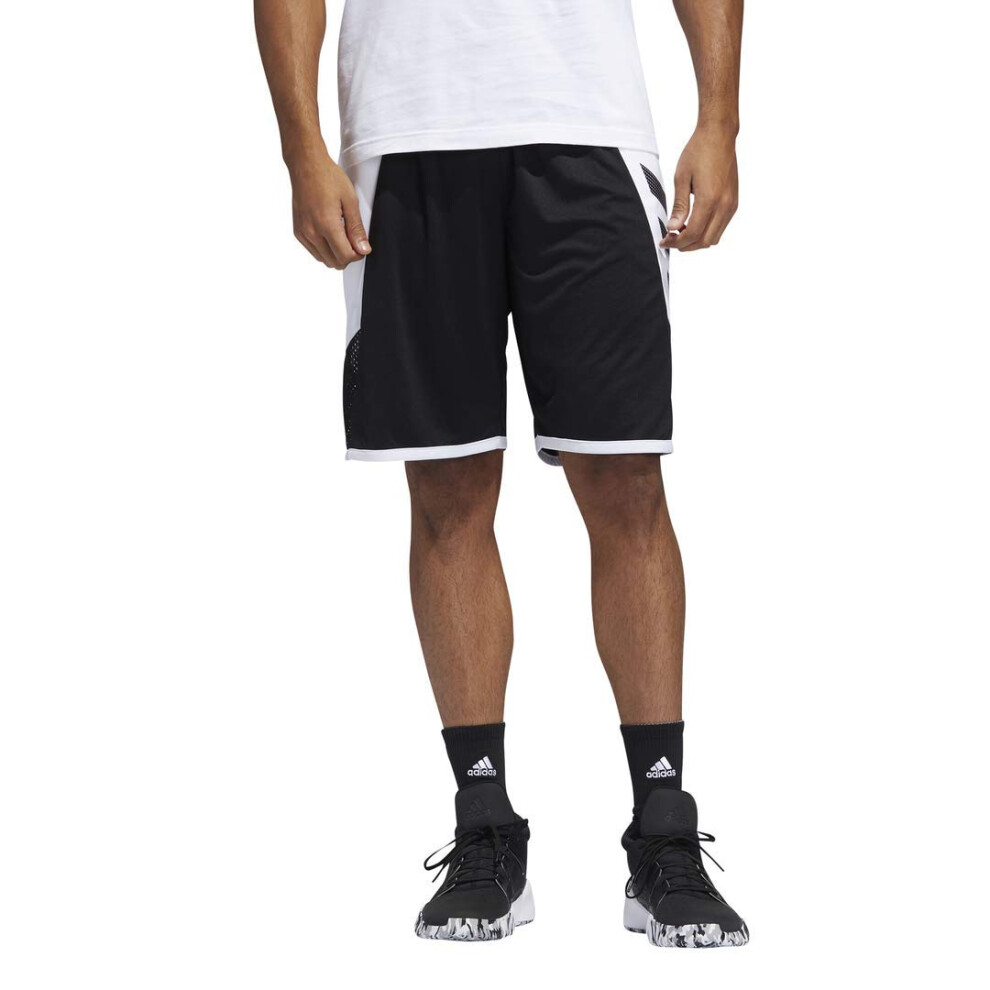 adidas Men's Pro Madness Shorts  Black/White/Grey  Medium