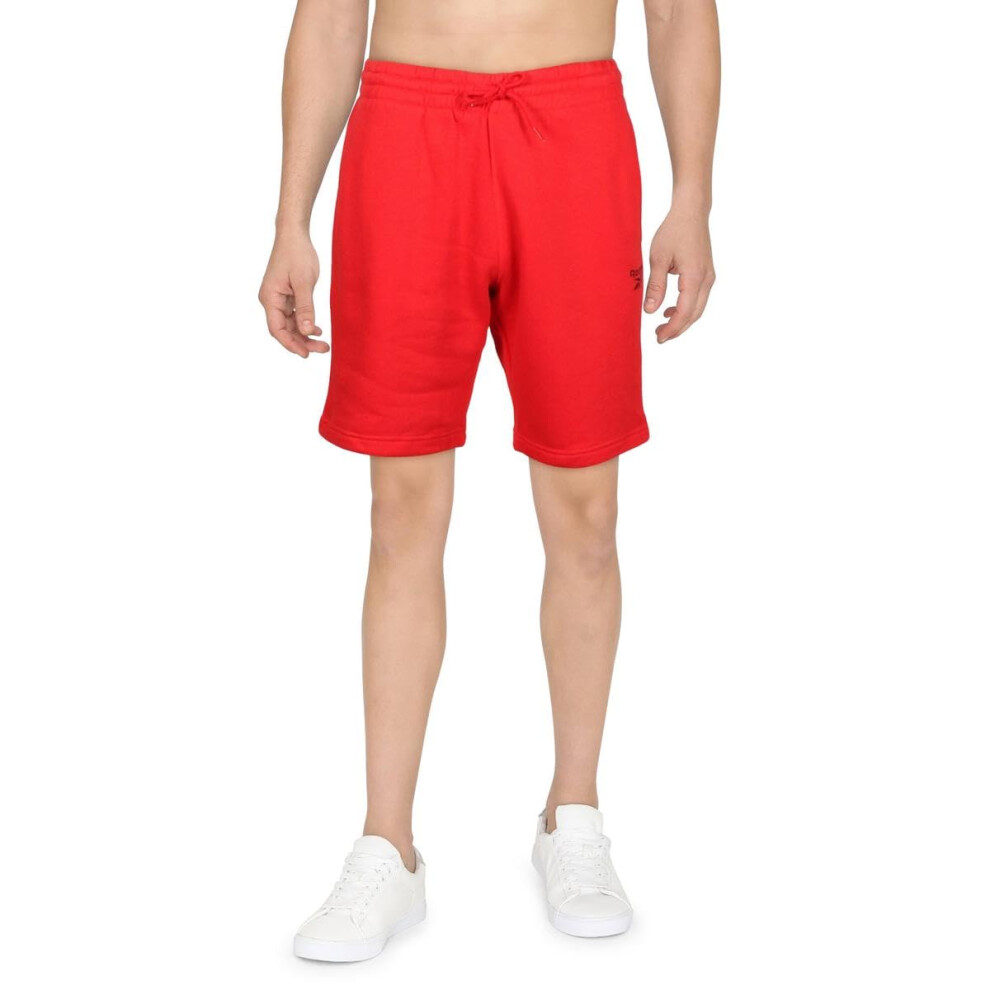 Reebok Men's Standard Identity Shorts  Vector Red/Small Logo Black  Me