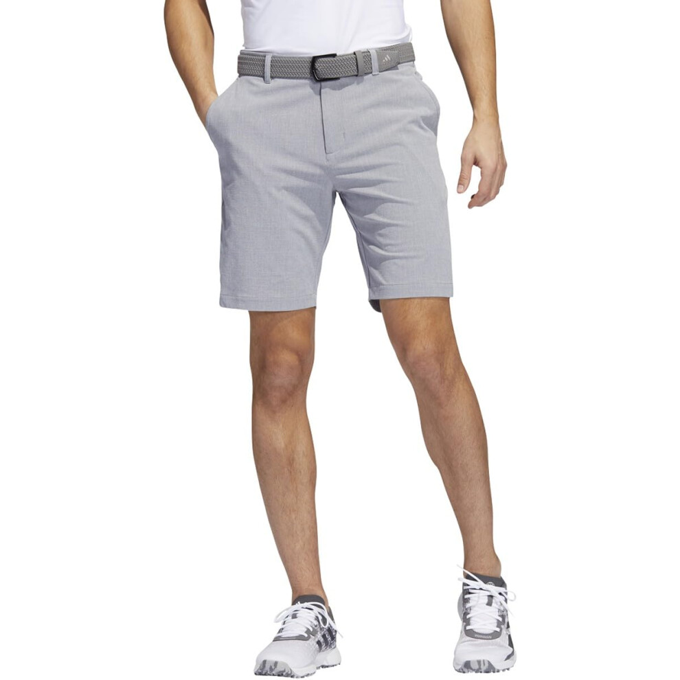 adidas Men's Crosshatch Golf Shorts  Grey Three/White  30