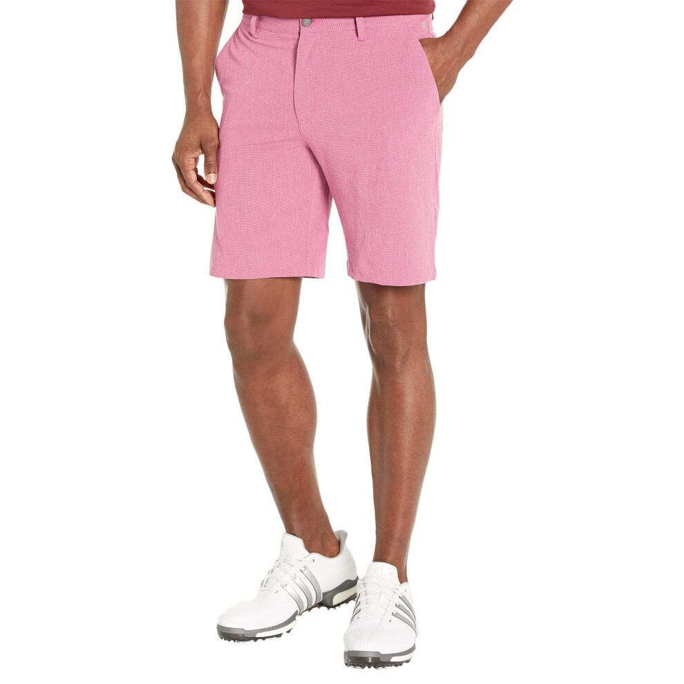 adidas Men's Crosshatch Golf Shorts  Lucid Fuchsia  38