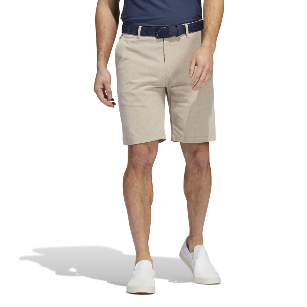 adidas Men's Crosshatch Golf Shorts  Hemp/White  30