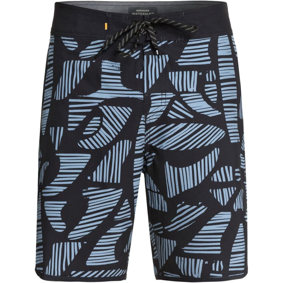 Quiksilver Waterman Men's Standard Odysea Boardshort Swim Trunk  Black