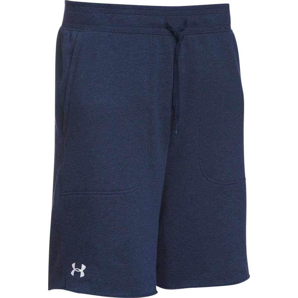 Under Armour Men's Hustle Fleece Short Navy | White MD