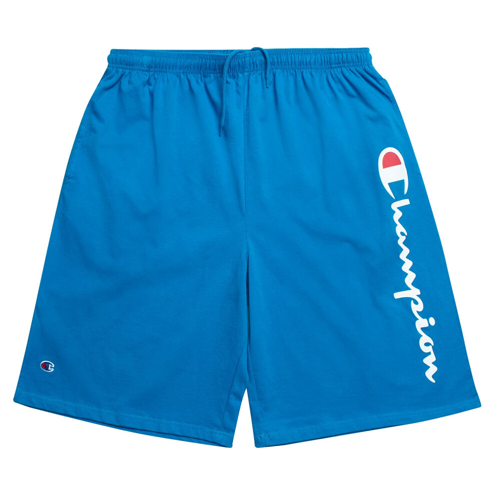 Champion Big and Tall Shorts for Men - Side Script Jersey Athletic Gym