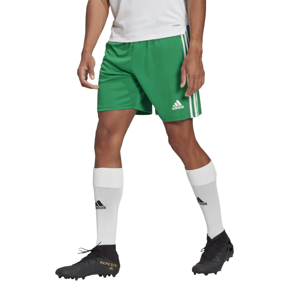 adidas Men's Squadra 21 Shorts  Team Green/White  X-Large