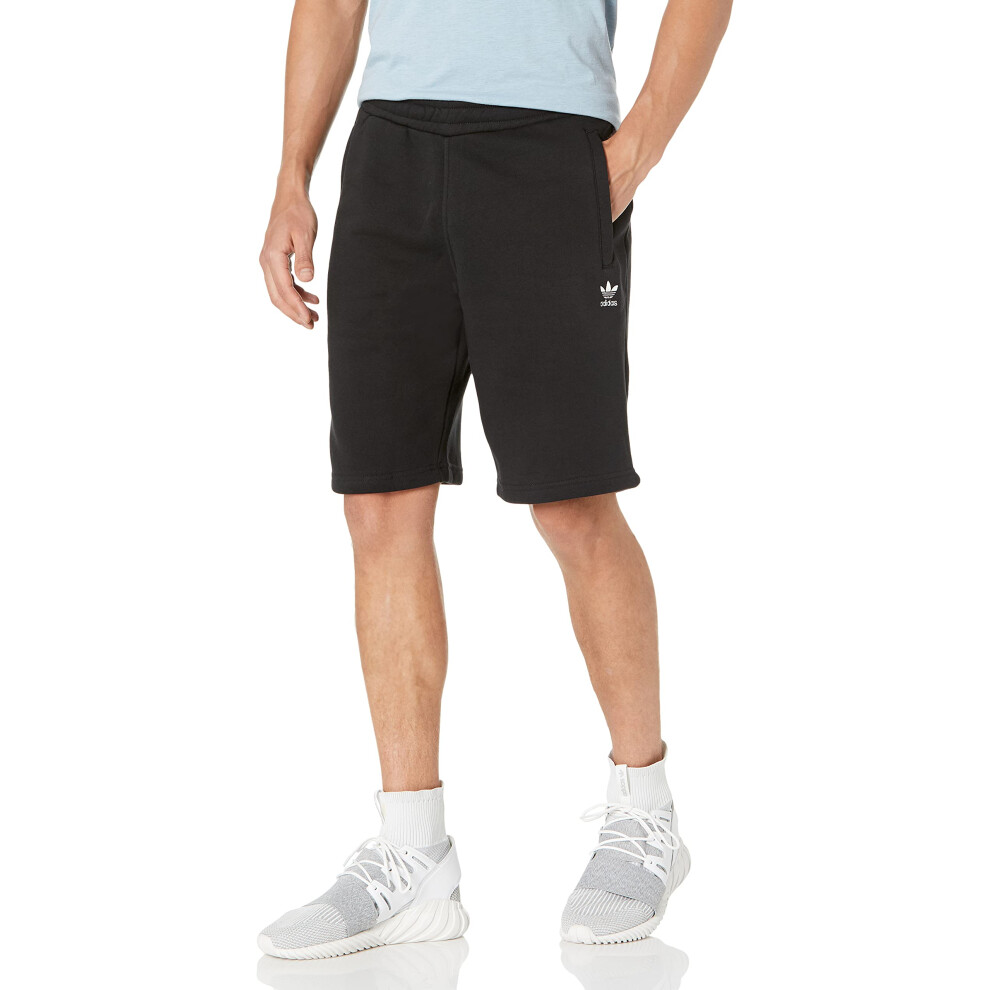 adidas Originals Men's Trefoil Essentials Shorts  Black  X-Large