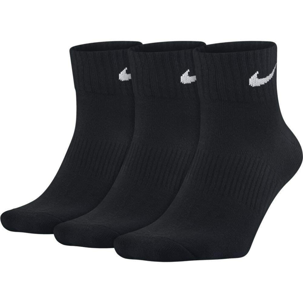 Nike Lightweight Quarter Socks (S  Black)