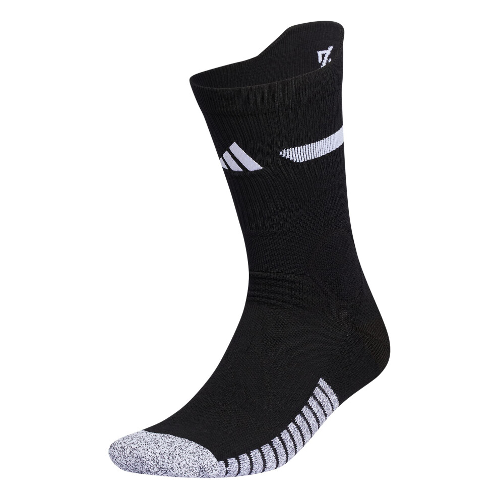 adidas Adizero Football Cushioned Crew Socks 2.0 (1-Pair)  Black/White