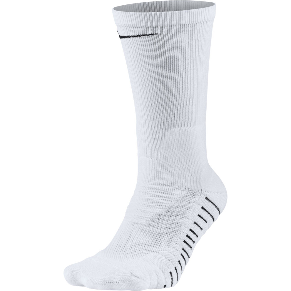 NIKE Unisex Vapor Crew Socks (1 Pair)  White/Black  Large