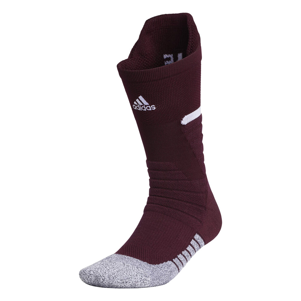 adidas Unisex Adizero Football Cushioned Crew Socks (1-Pair)  Team Mar