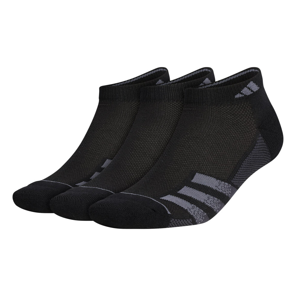 adidas Men's Superlite Stripe 3 Low Cut Socks (3-Pair)  Black/Night Gr