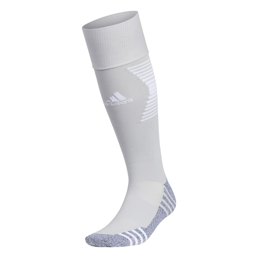 adidas Speed 3 Soccer Socks (1 Pair)  Team Light Grey/White  Large