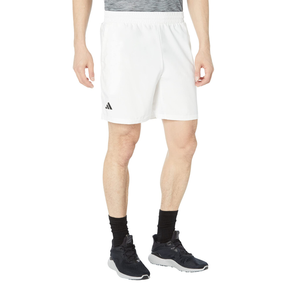 adidas Men's Club 3-Stripes Tennis Shorts  White  Small