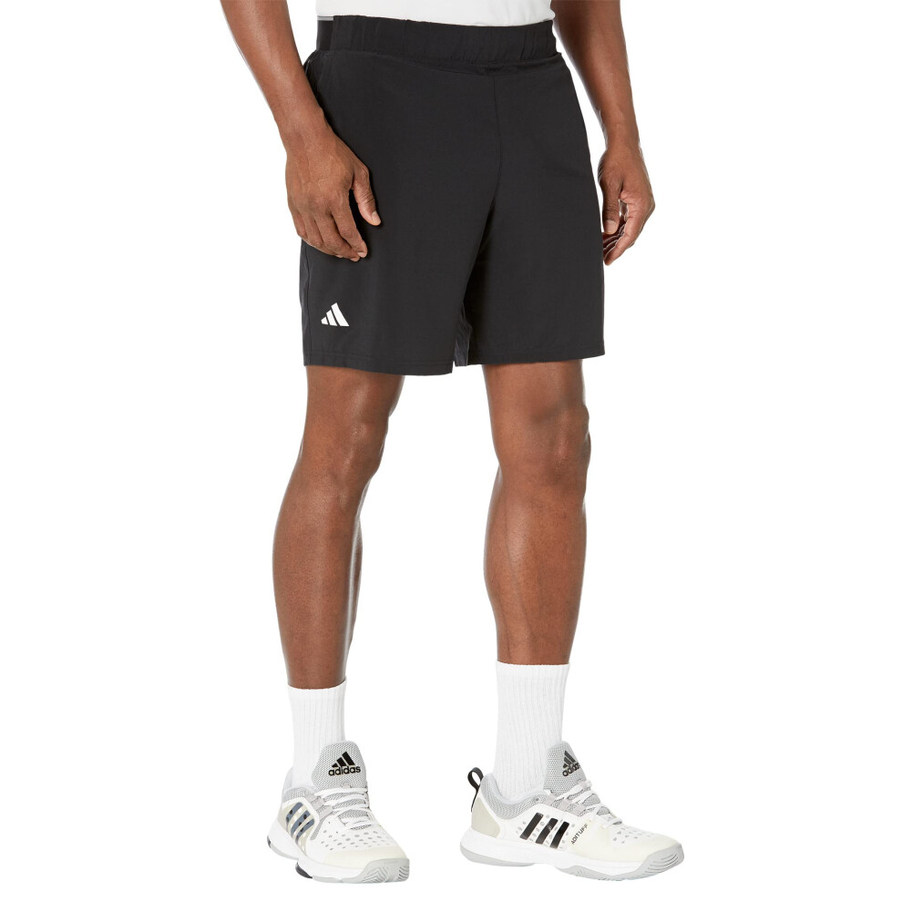 adidas Men's Club Stretch Woven Tennis Shorts  Black  Medium