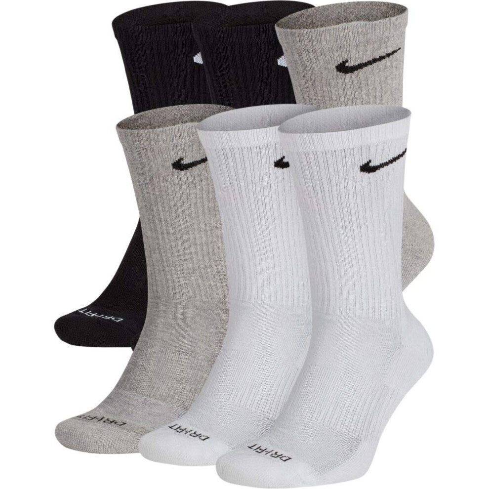 Nike Men's Everyday Plus Cushion Crew Socks (Large  Multi)