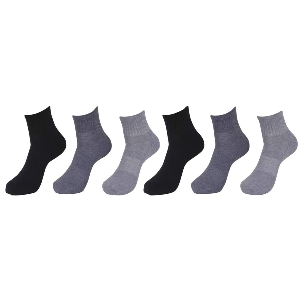 Calvin Klein Men's Athletic Ankle Crew Socks - Pack of 6 (Shoe Size 7-