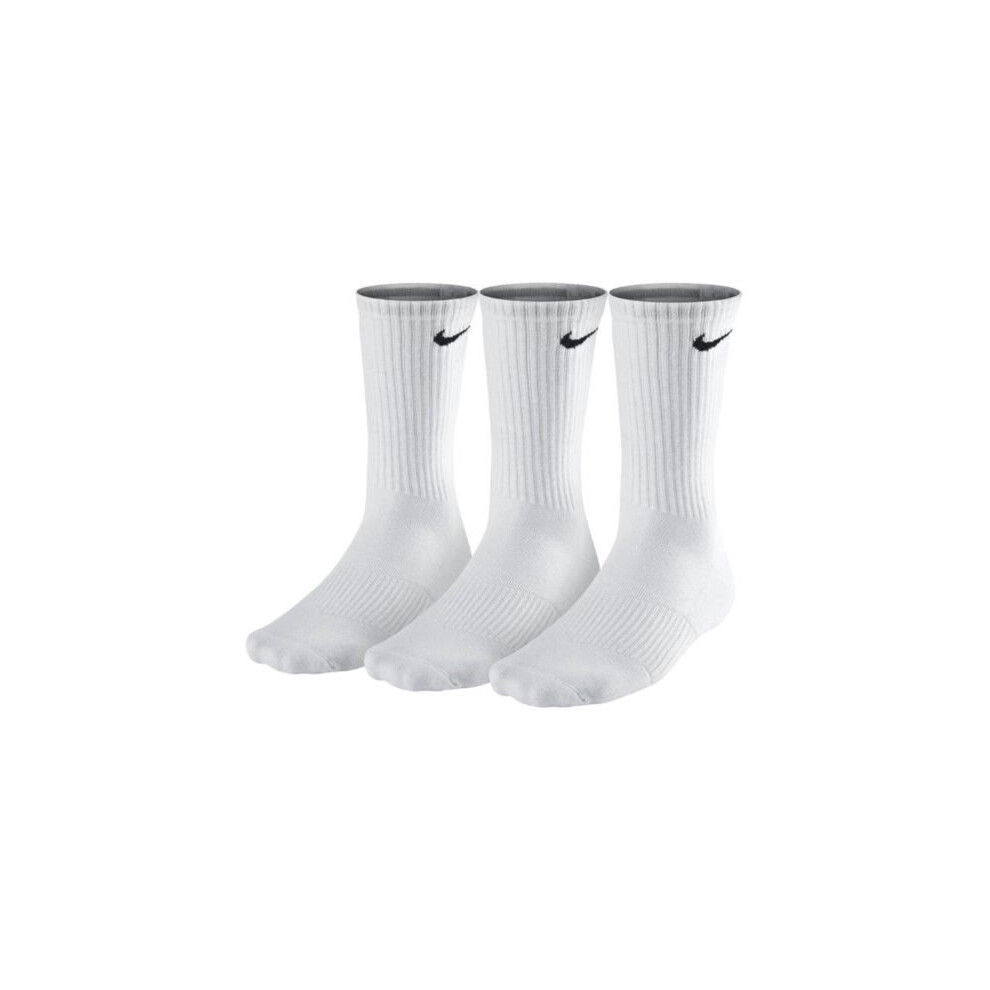 Nike Crew Cut Socks 3 pack (XL (Fits mens shoe size 12-15)  White)