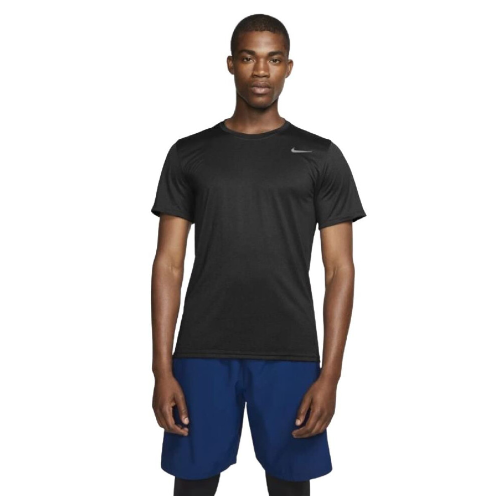 Nike Men's Legend 2.0 Short Sleeve Tee  Black/Black/Matte Silver  Medi