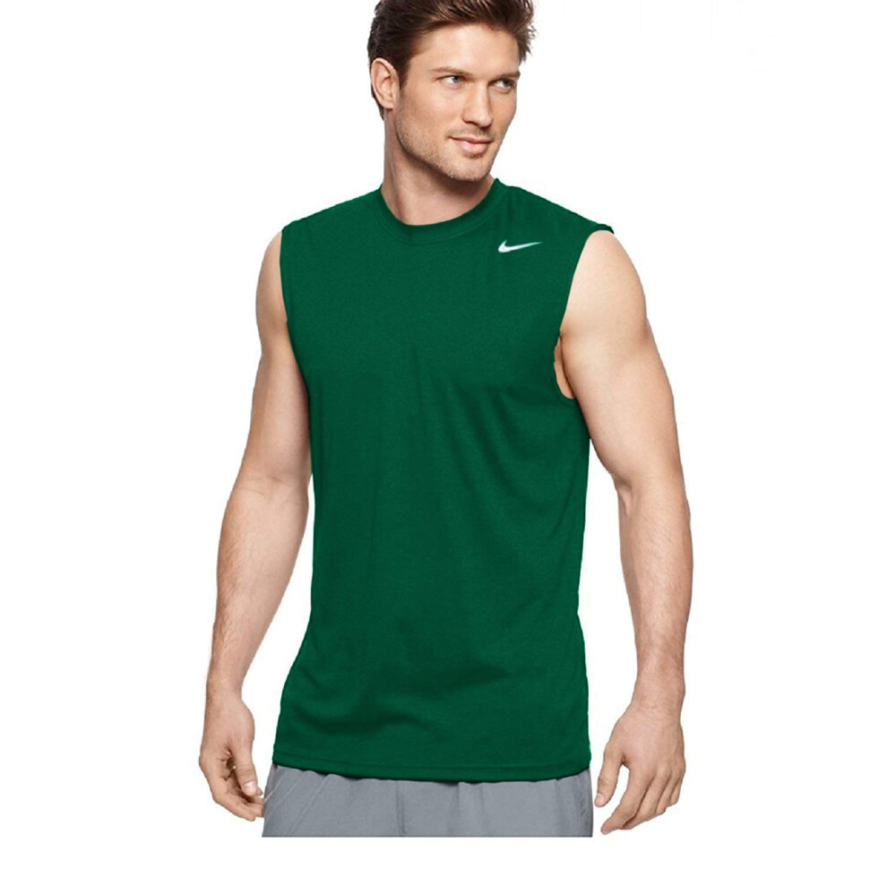 Nike Mens Legend Dri Fit Sleeveless T Shirt (Green  Medium)