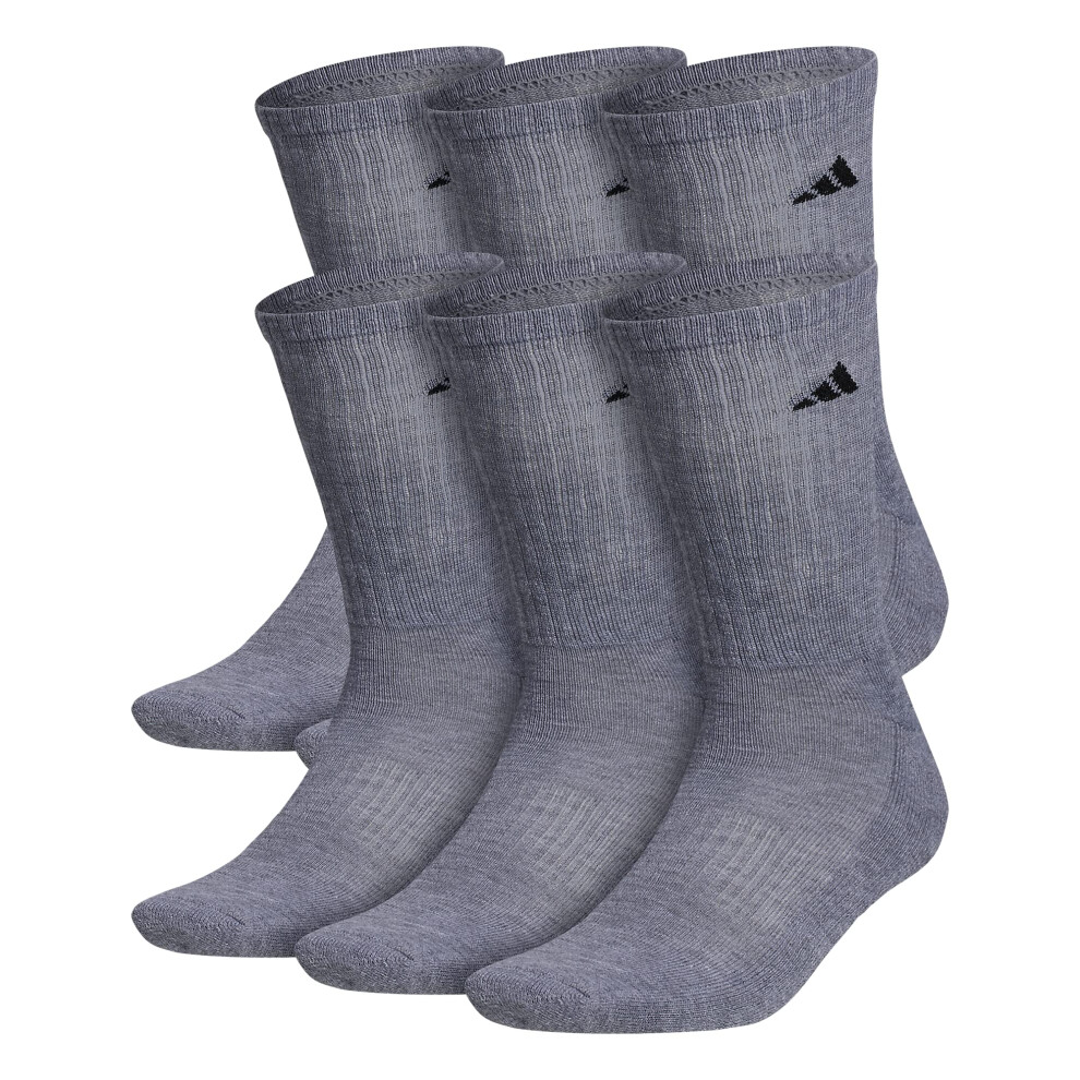 adidas Men's Athletic Cushioned Crew Socks with Arch Compression for a