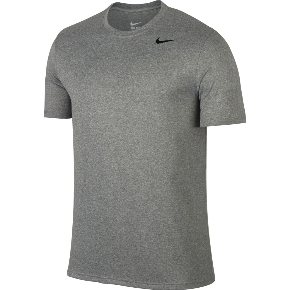 NIKE Men's Dry Legend 2 Tee  Dark Grey Heather/Black/Black  XX-Large