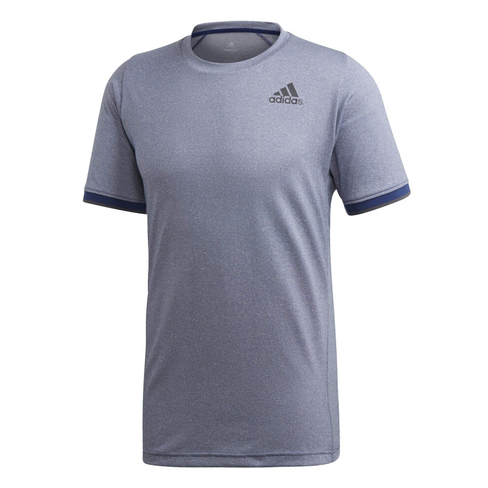 adidas Men's Tennis Freelift Tee Tech Indigo Medium