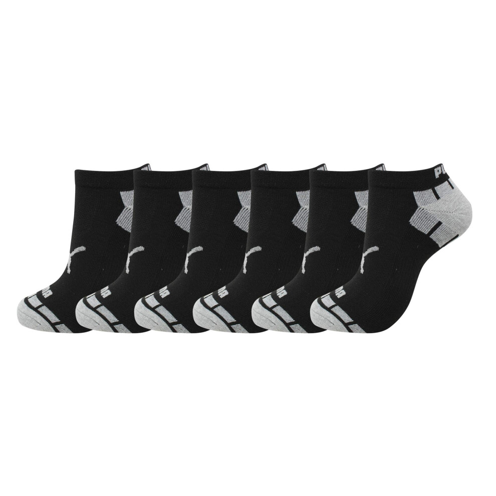 PUMA Men's 6-Pack P114382 Low Cut Socks  Black/Grey  10-13