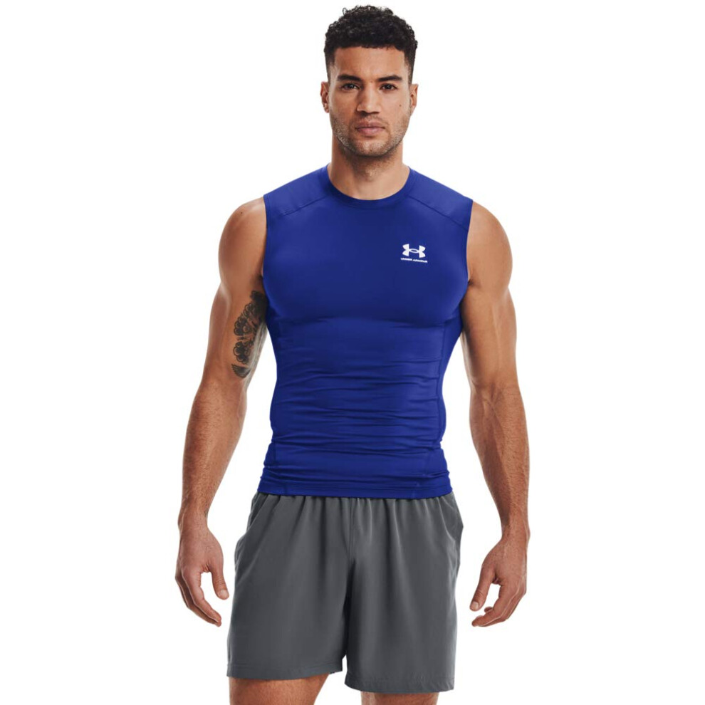 Under Armour Men's Armour HeatGear Compression Sleeveless T-Shirt   Ro