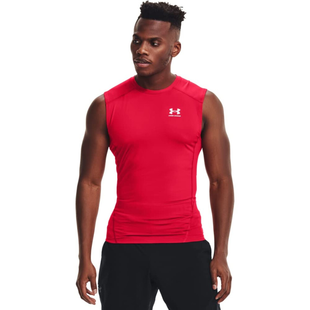 Under Armour Men's Armour HeatGear Compression Sleeveless T-Shirt   Re