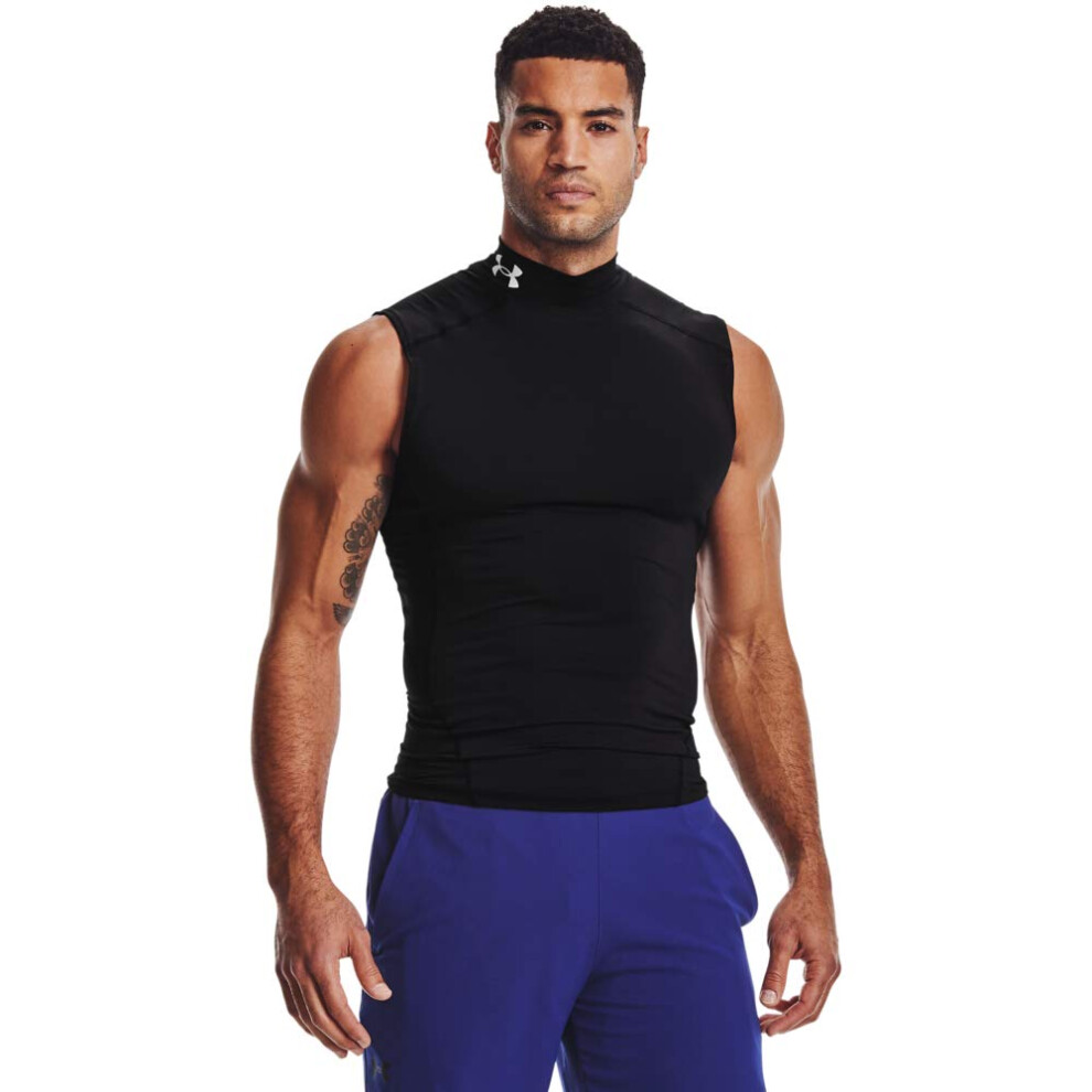 Under Armour Men's HeatGear Armour Compression Mock Sleeveless  Black