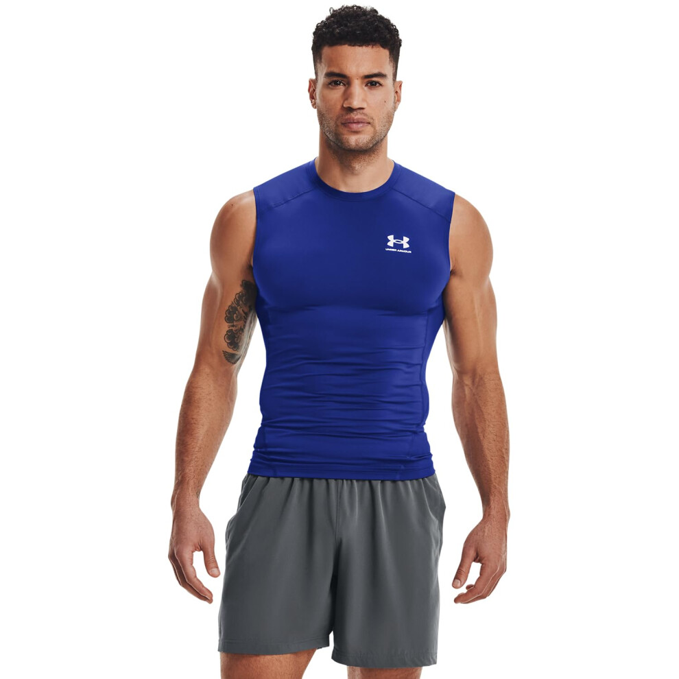 Under Armour Men's Armour HeatGear Compression Sleeveless T-Shirt   Ro