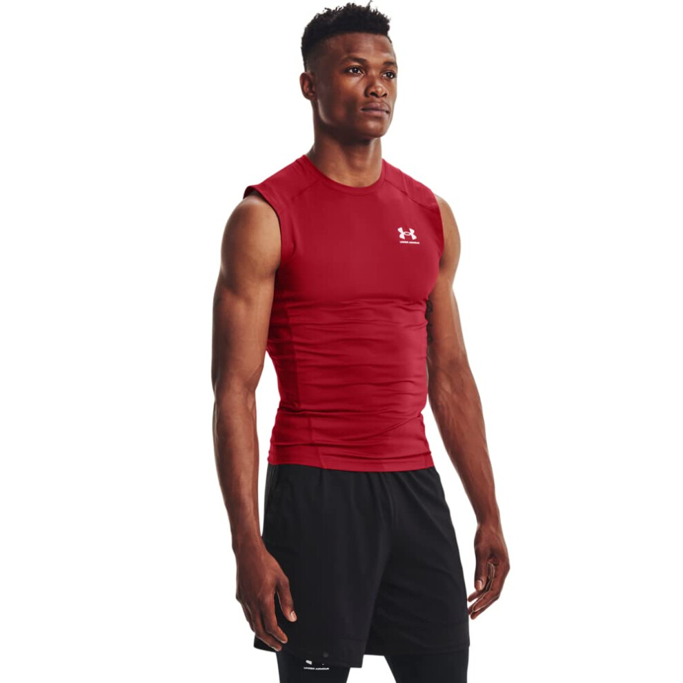 Under Armour Men's Armour HeatGear Compression Sleeveless T-Shirt  Fla