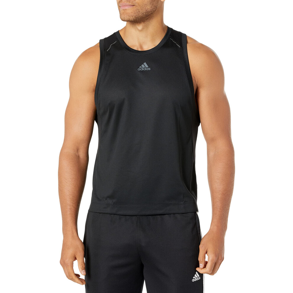 adidas Men's High Intensity Spin Training Tank  Black  Small