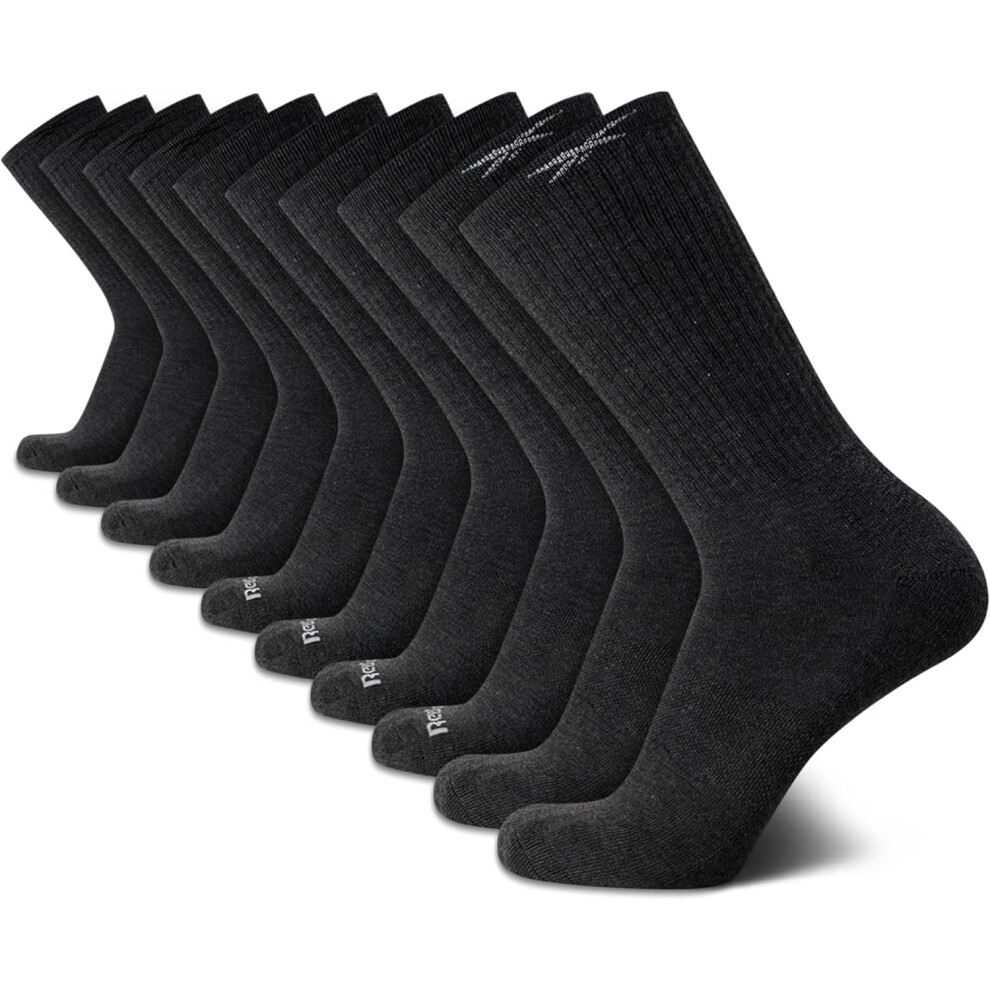 Reebok Men's Socks - Athletic Cushion Crew Socks(10 Pack)  Size 6-12.5