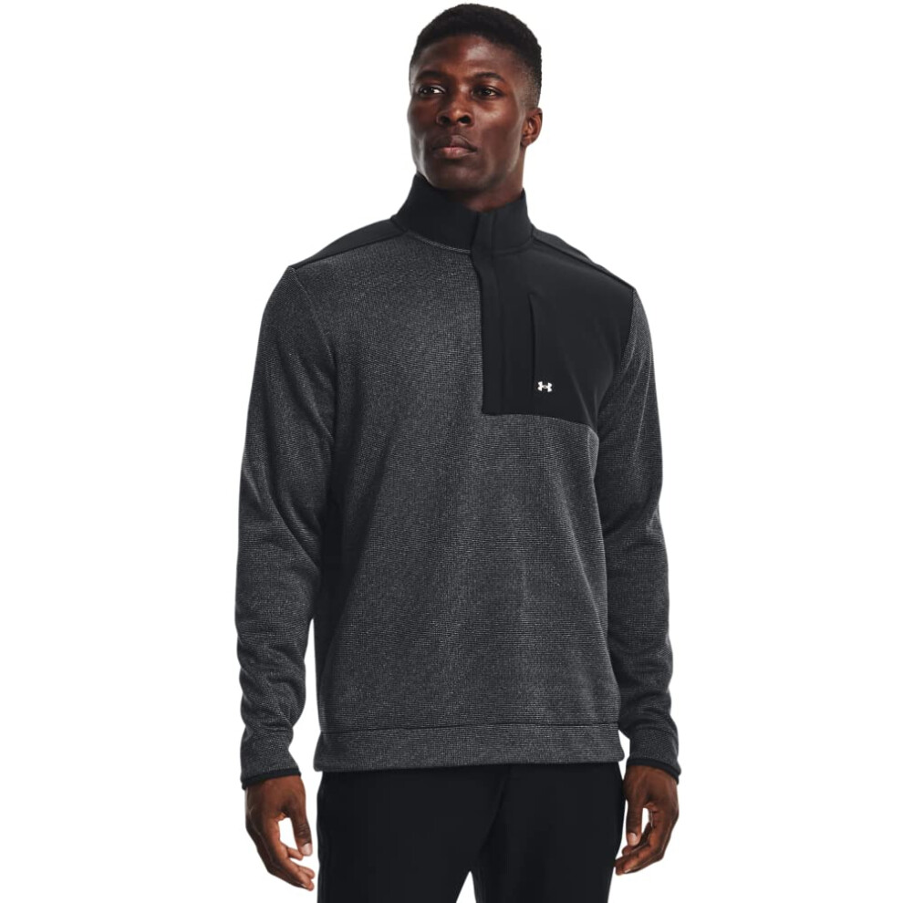 Under Armour Mens Storm SweaterFleece Half Zip  (001) Black / / White