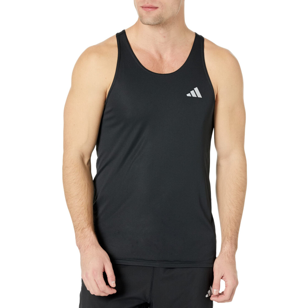 adidas Men's Own The Run Singlet  Black  X-Large