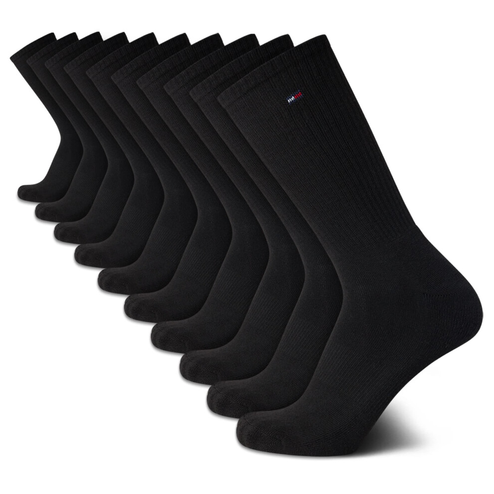 Tommy Hilfiger Men's Athletic Socks - Cushioned Crew Socks (10 Pack)