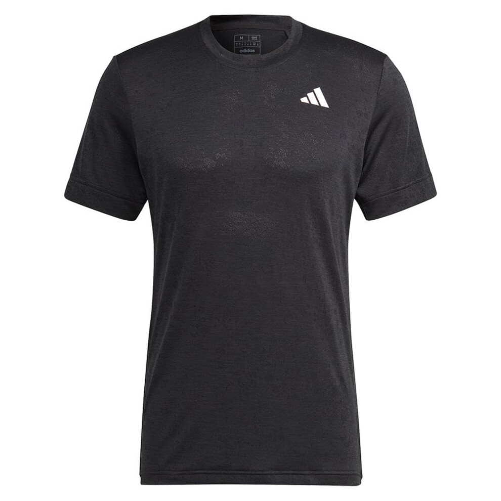 adidas Men's Tennis Freelift T-Shirt  Black  Small