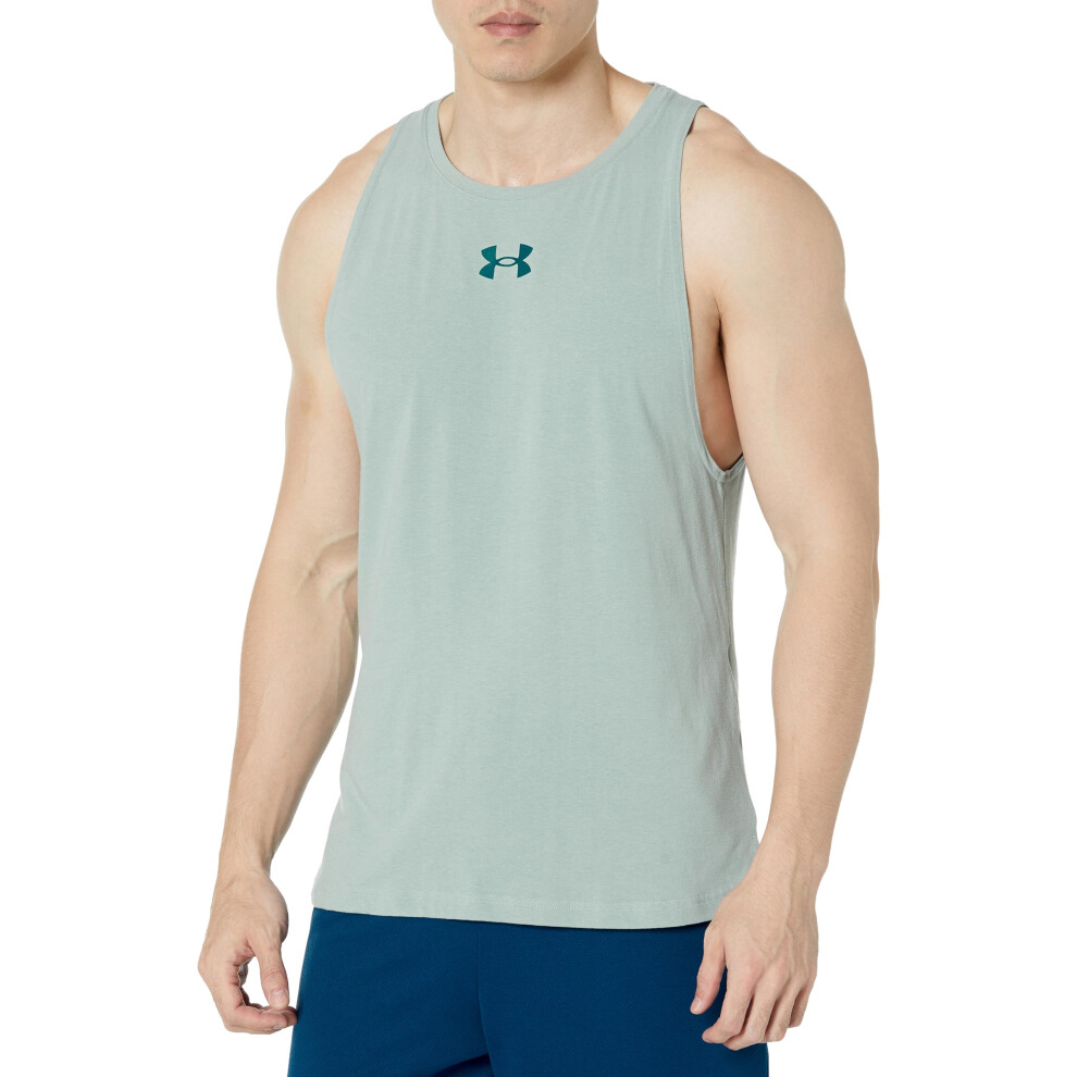 Under Armour Men's Baseline Cotton Tank  (781) Opal Green / / Tourmali