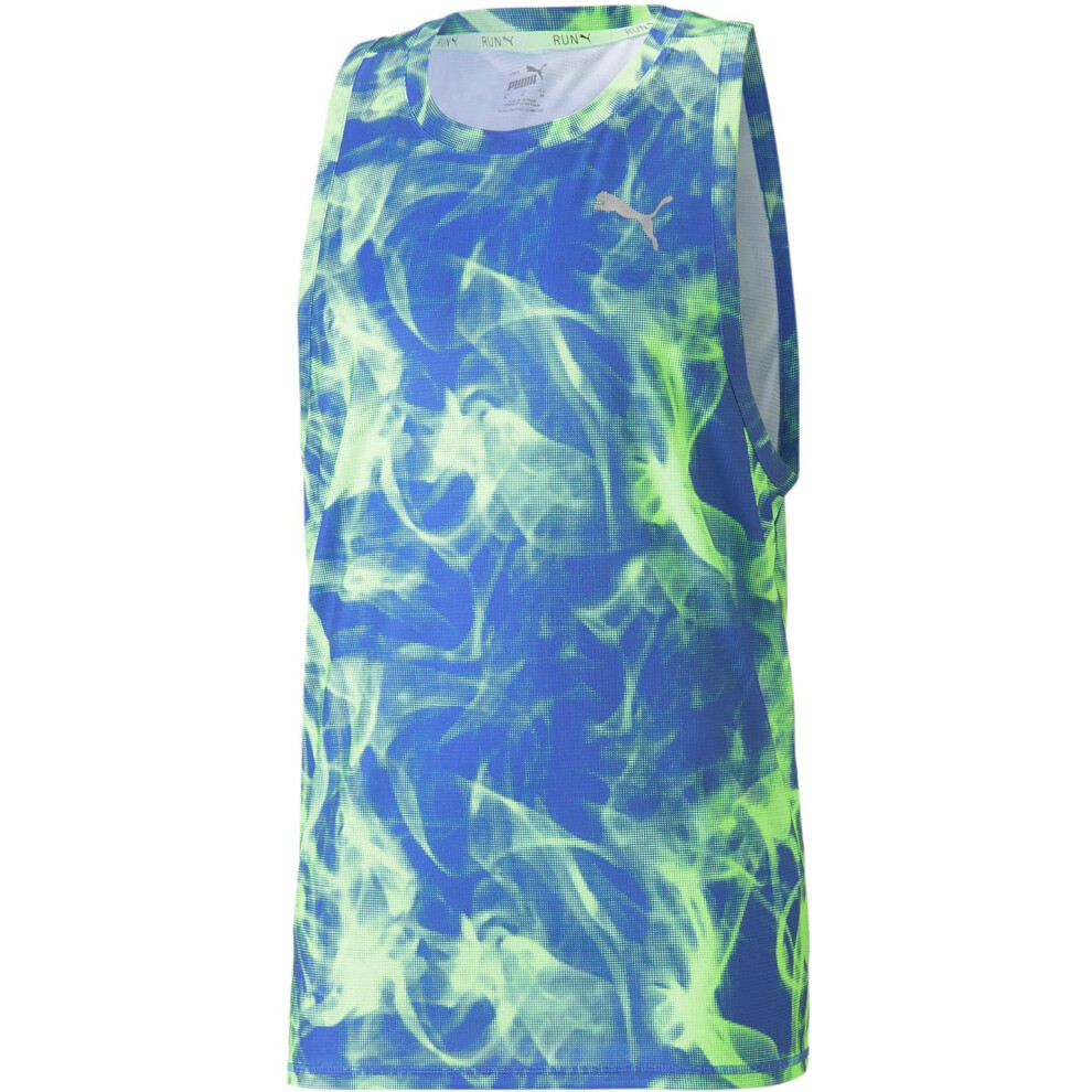 PUMA Men's Run Favorite Singlet  All Over Print Royal Sapphire-AOP  XX