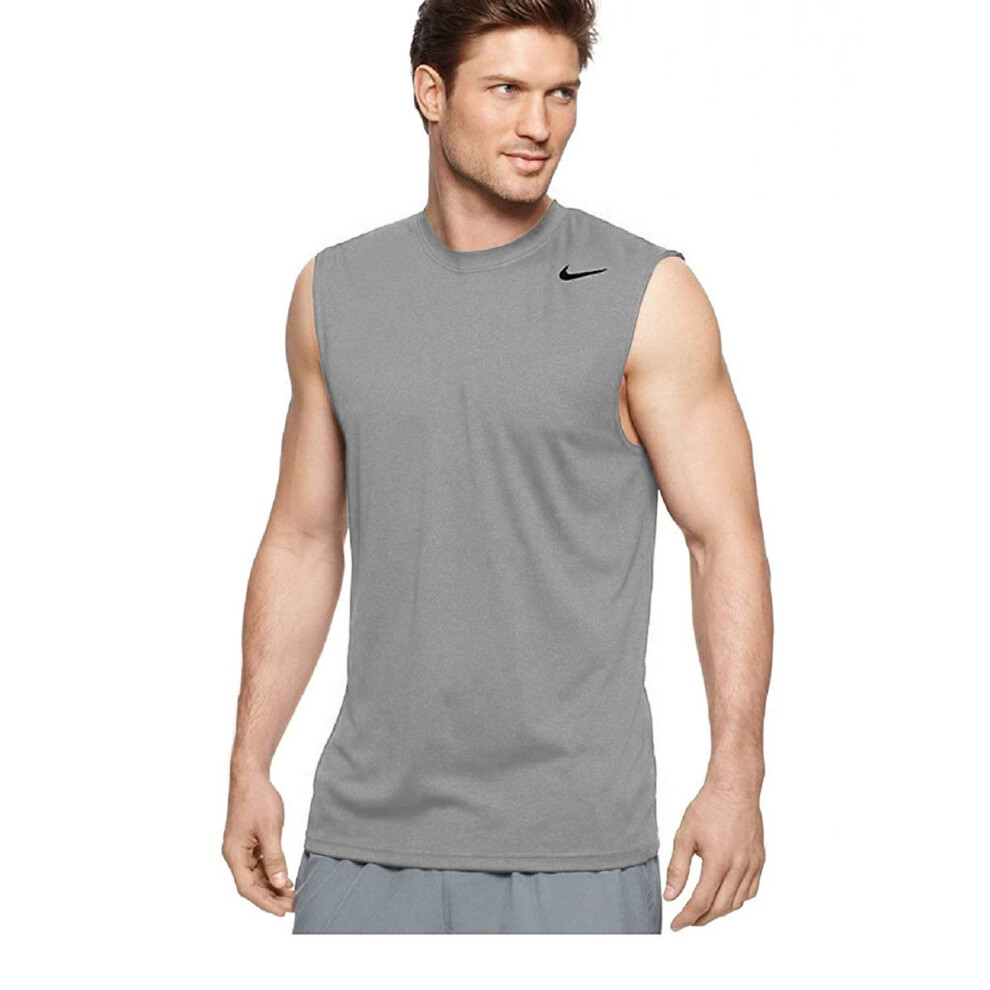 Nike Mens Legend Dri Fit Sleeveless T Shirt (Small  Grey)