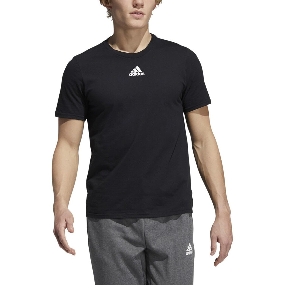 adidas Men's Amplifier Short Sleeve T-Shirt  Black/White  X-Large