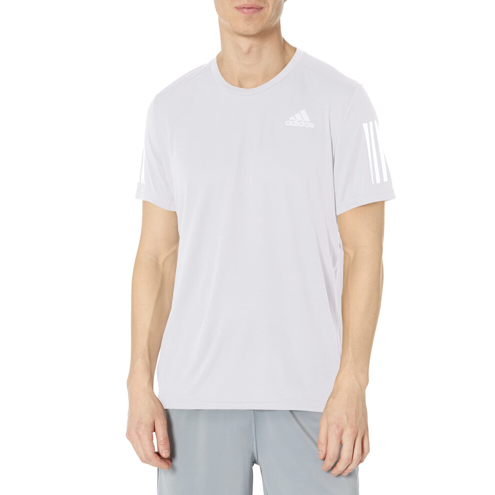 adidas Men's Size Own The Run T-Shirt  Dash Grey/Reflective Silver  XX