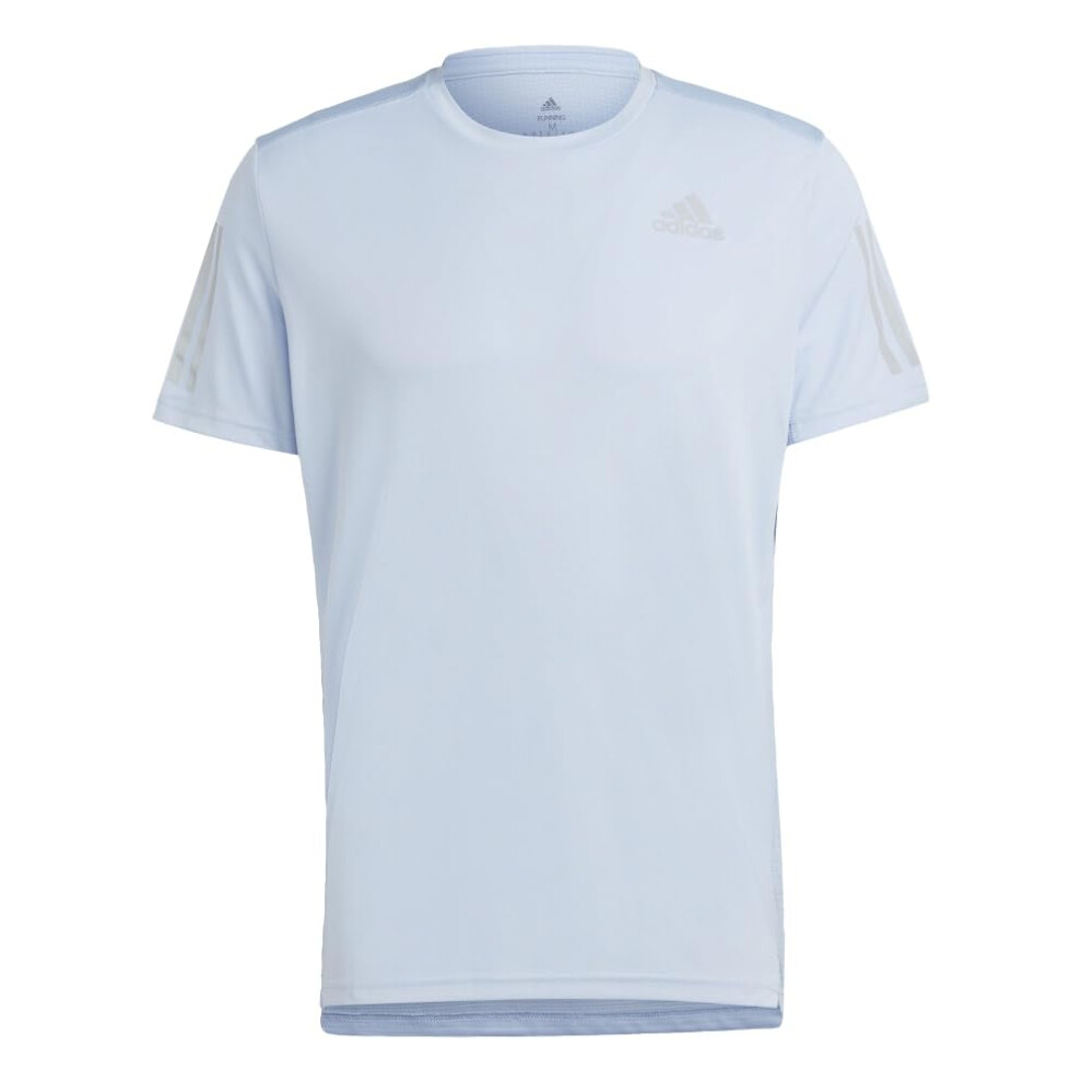 adidas Men's Own The Run T-Shirt  Blue Dawn/Reflective Silver  Small